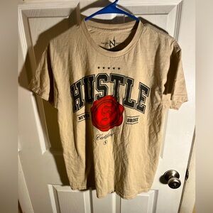 men’s hustle shirt beige